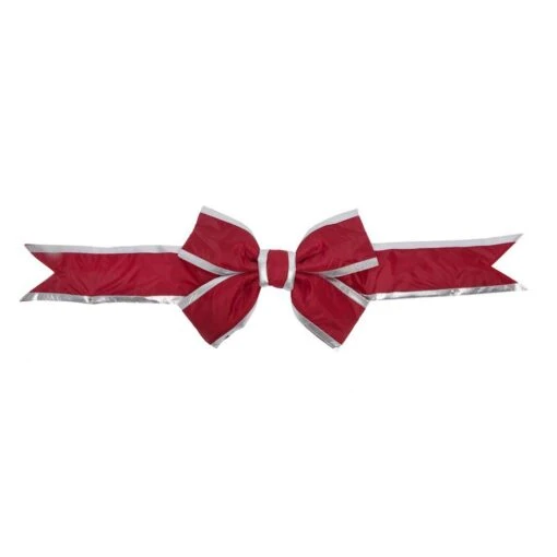 Vickerman Red-Silver Nylon Outdoor Bow (667354)